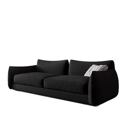 Minimalism Retro Black Fabric 2-Seater Sofa