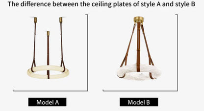 Modern Round Alabaster Chandelier for Living Room/Bedroom