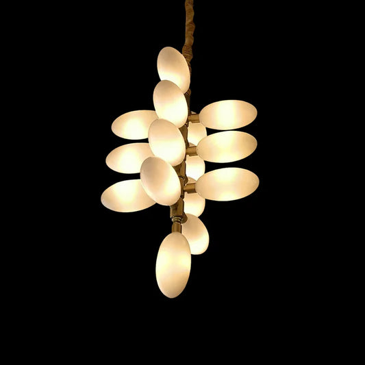 Lustre en verre style nordique, style raisin, pour escalier, couloir ou entrée