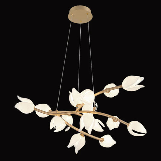 Modern Branch Glass Flower Chandelier for Low-ceiling