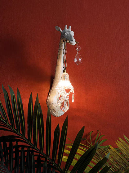 Lampada da terra a forma di giraffa con scultura di animali di design creativo