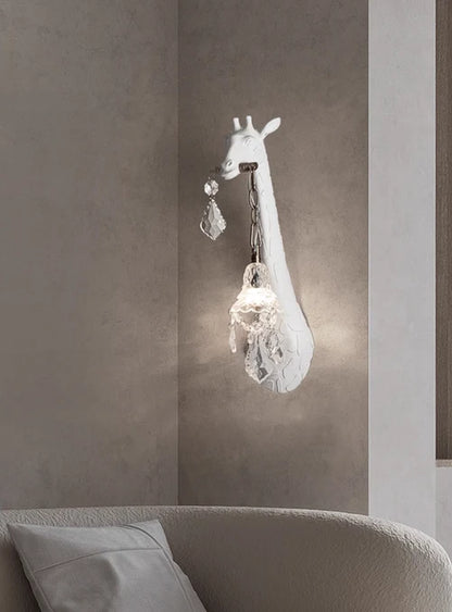 Lampada da terra a forma di giraffa con scultura di animali di design creativo