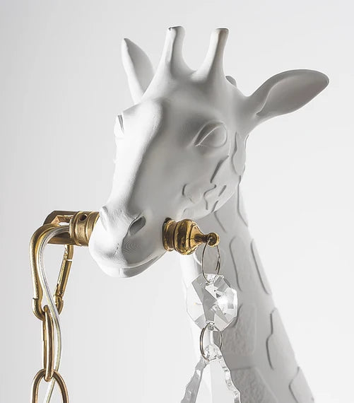 Lampada da terra a forma di giraffa con scultura di animali di design creativo