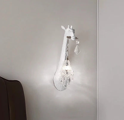 Lampada da terra a forma di giraffa con scultura di animali di design creativo
