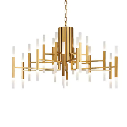 Lampadario postmoderno in acrilico Meteor in oro/nero
