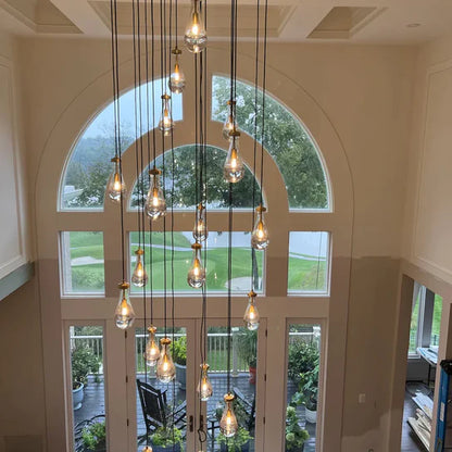 Modern Floating Raindrop Chandelier for Living Room/Staircase/Foyer