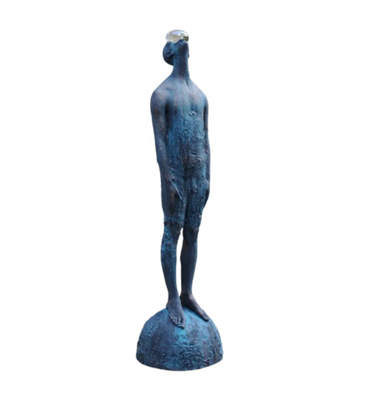 Blue/Black Man Art Sculpture