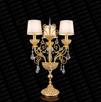 Baroque Revival Crystal Table Lamp with Jewelry-Level Craft and Crystals