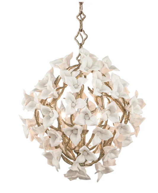 Modern Art Design Lily Ceramic Flower Chandelier for Low-ceiling