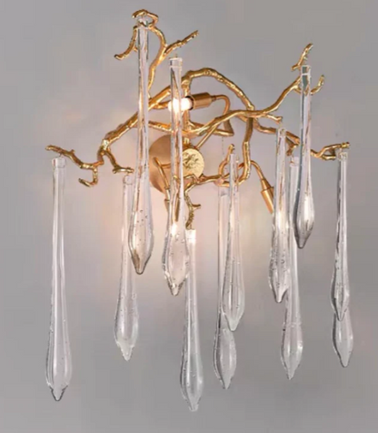 Lampadario in stile francese con gocce di cristallo, finitura rame oro moderno, lampadario da soffitto per sala da pranzo