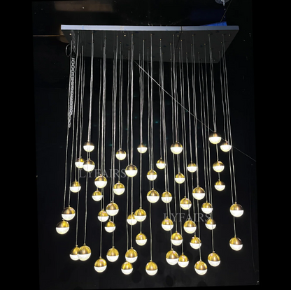 Minimalist Floating Acrylic Ball Chandelier
