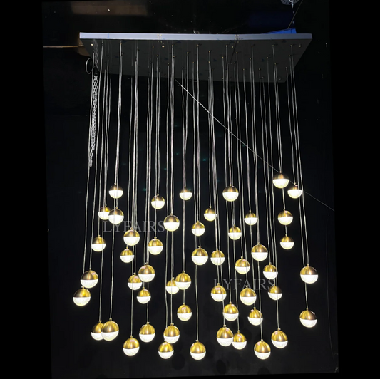 Minimalist Floating Acrylic Ball Chandelier
