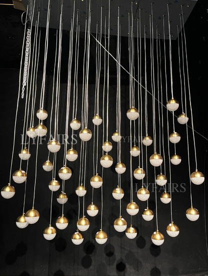 Minimalist Floating Acrylic Ball Chandelier