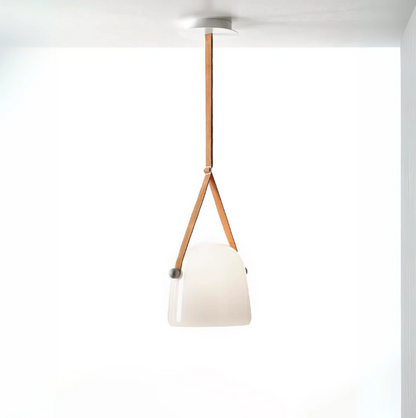 Modern White/Smoky Gray/Clear Glass Pendant