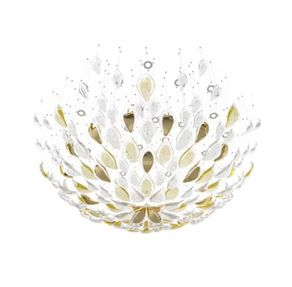 Modern Floating Glass Leaves Chandelier for High Ceiling/Hotel/Restaurant