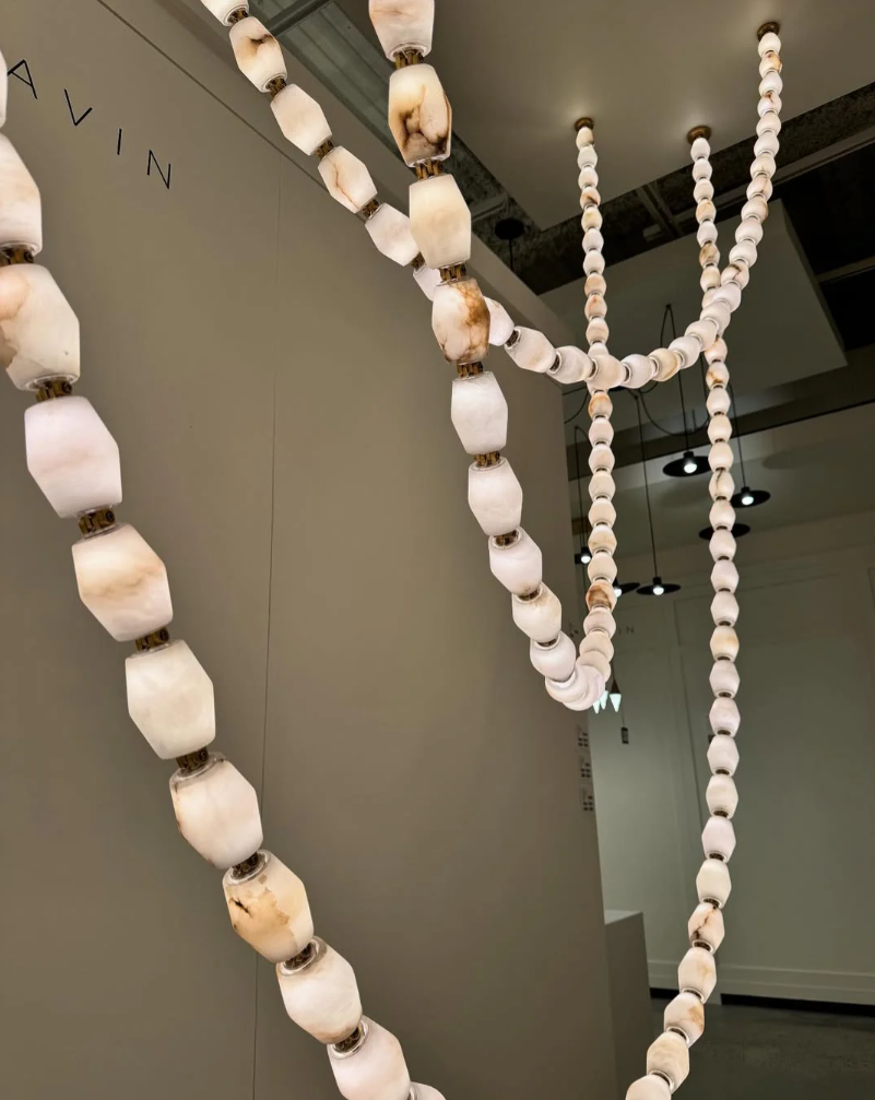 Modern Alabaster Necklace Chandelier