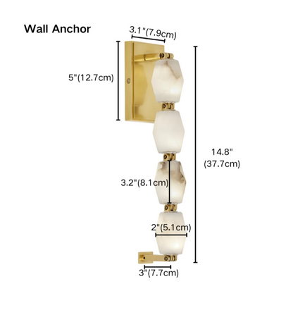 Modern Alabaster Necklace Wall Lamp
