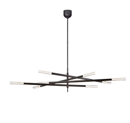 Minimalist 8/10 Light Articulating Chandelier in Brass/Polished Chrome/Bronze Finish
