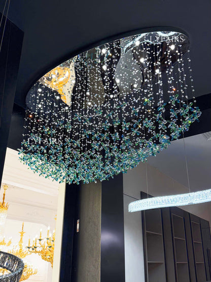 Luxury Crystal Flower Chandelier for Dining Room/Living Room