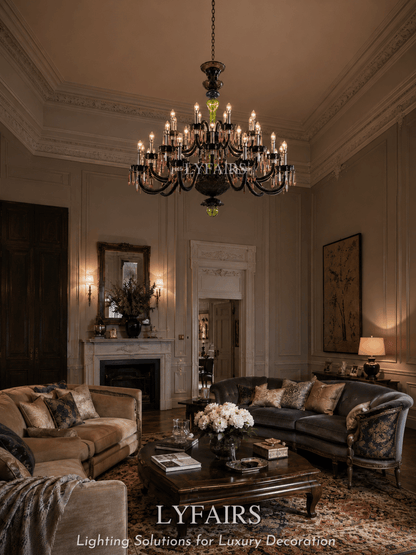Luxury Empire Colorful Crystal Chandelier for Living Room/Bedroom/Entryway/Hotel/Restaurant