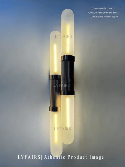 Modern Minimalist Double Cylinder Glass Wall Sconce