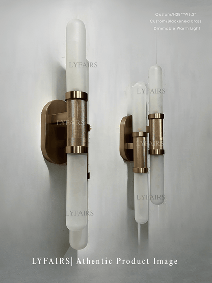 Modern Minimalist Double Cylinder Glass Wall Sconce