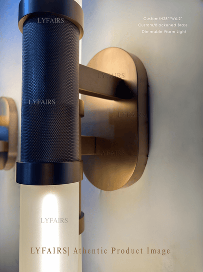 Modern Minimalist Double Cylinder Glass Wall Sconce