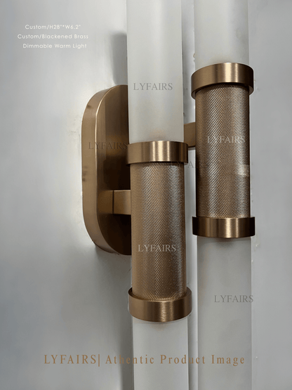Modern Minimalist Double Cylinder Glass Wall Sconce