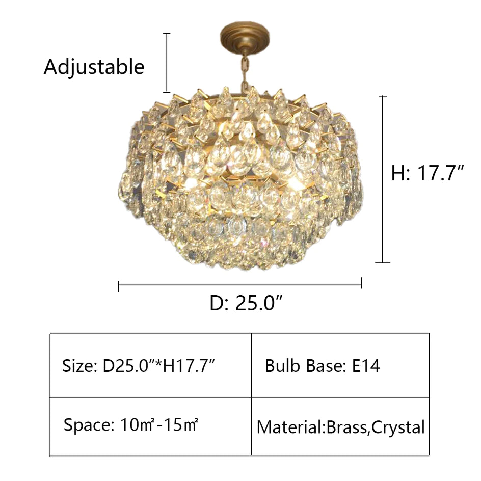 Nouveau lustre moderne en cristal à plusieurs niveaux pour salon/salle à manger/chambre/café