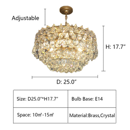 Nouveau lustre moderne en cristal à plusieurs niveaux pour salon/salle à manger/chambre/café