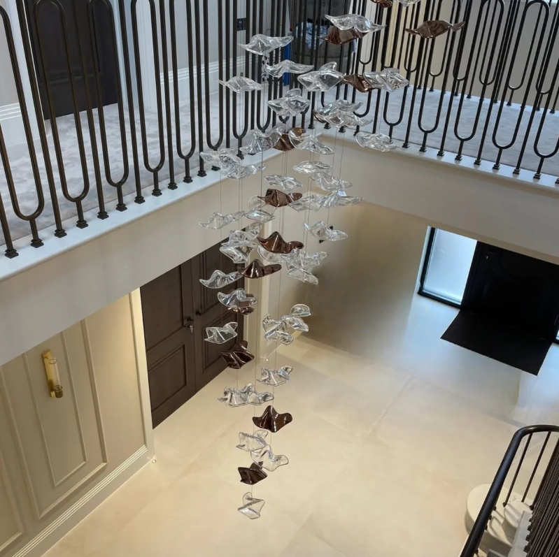 Modern Floating Starfish Glass Chandelier for High Ceiling /Hotel/Restaurant