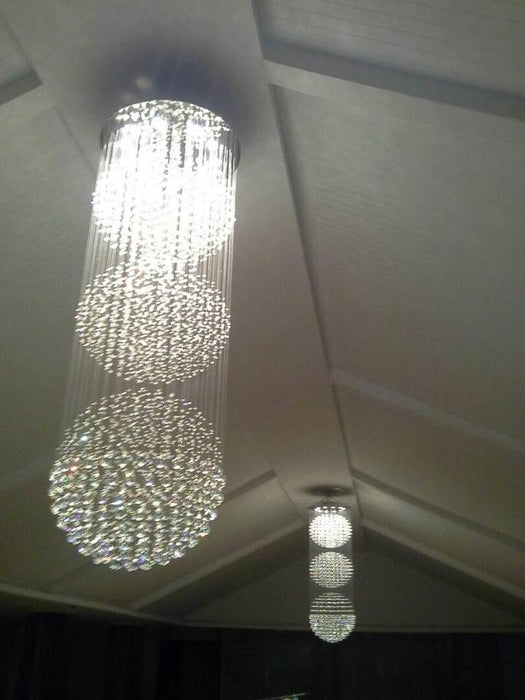 Modern Rotating Duplex Visual Artistic Extra Long Chandelier