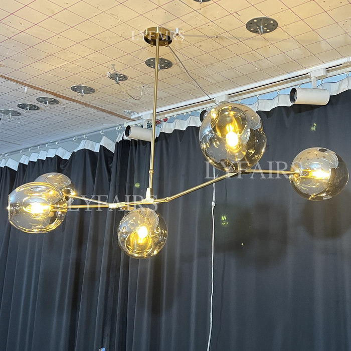 Extra Large Industrial Fashion Branch Multiple Glass Pendant Chandelier for Living/Dining Room