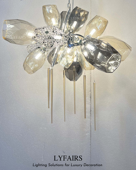 Lustre moderne en forme de verre à vin, luminaire de luxe italien pour salle à manger, salon, duplex, villa, restaurant