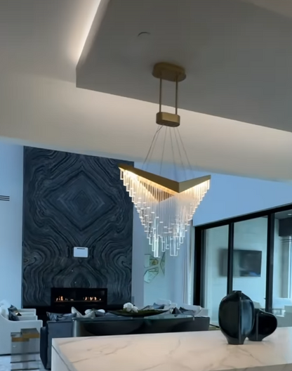 Modern Art Design Arrowhead Shaped Acrylic Rods Chandelier