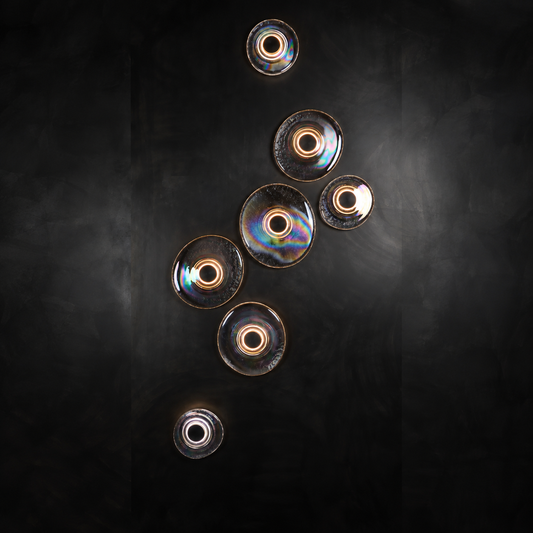 Modern Handcrafted Radiant Glass Wall Lamp
