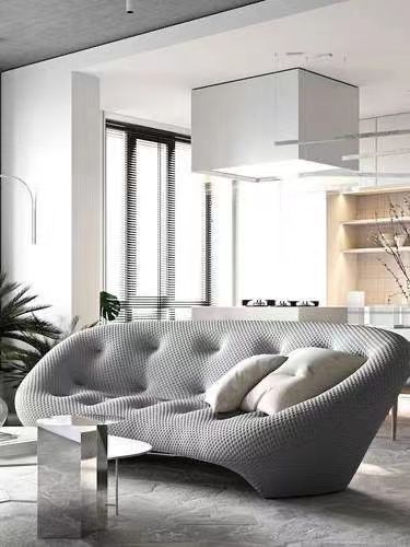 3/4 Seater Seashell Shaped Sofa with 3D Textile Material