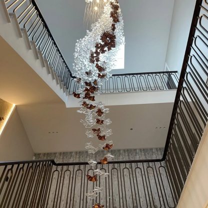 Modern Floating Starfish Glass Chandelier for High Ceiling /Hotel/Restaurant