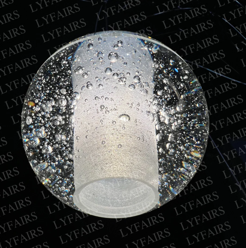 Oversized Nordic Art Round Air Bubbles Pendant Chandelier for Stairs/Spiral Staircase/Hotel Lobby