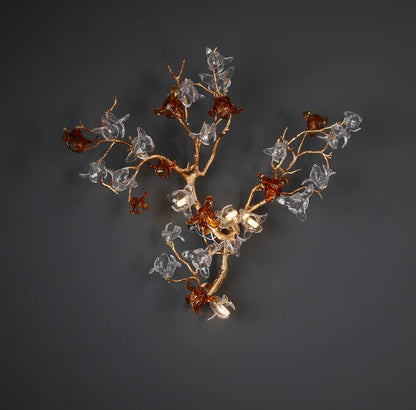 Designer Recommended Art Design Brass Branches Flower Wall Lamp