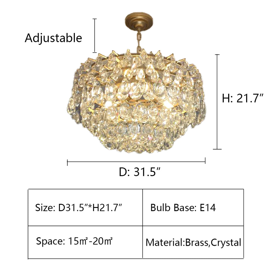 Nouveau lustre moderne en cristal à plusieurs niveaux pour salon/salle à manger/chambre/café