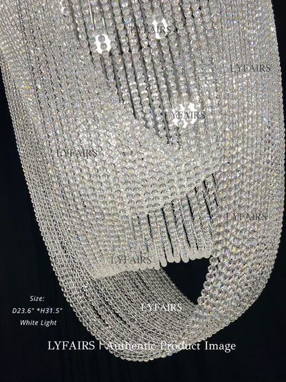 Luxury Crystal Chandelier Flush Mount Ceiling Light Fixture