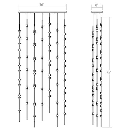Lampadario Art Design Creative Constellation per atrio/scala/spazio con soffitto alto