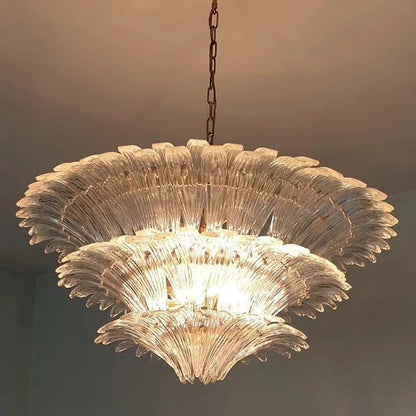 Lampadario in vetro artistico con fiori in fiore per soggiorno/camera da letto