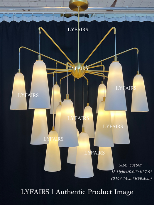 Lampadario vintage con paralume a cono in fiore per soggiorno/sala da pranzo/isola cucina