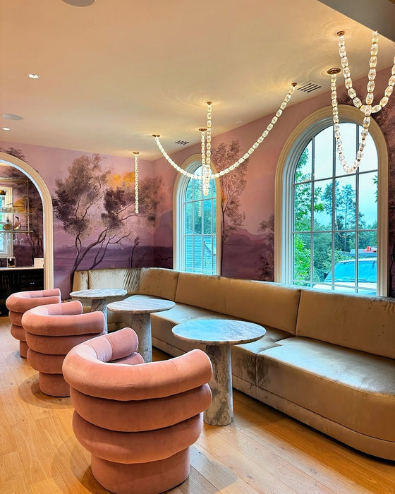Lustre créatif en verre pour salon, salle à manger ou escalier