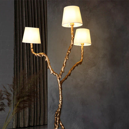 Lampada da terra di lusso a 3 teste 