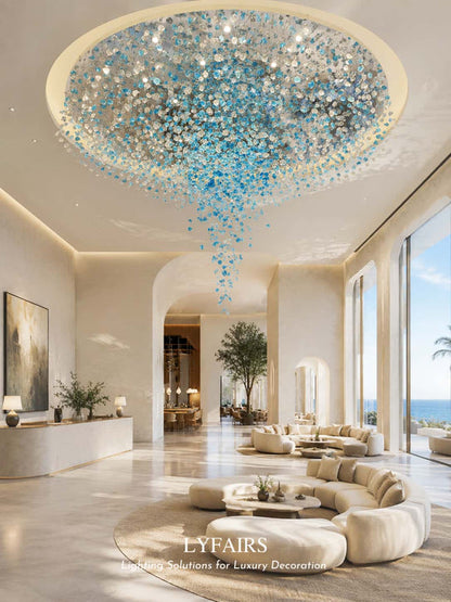 Lustre en cristal multicolore de luxe pour hôtel/salon/restaurant