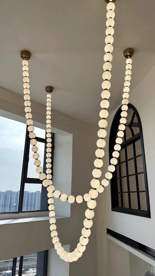 Modern Creative Acrylic Pearl Necklace Chandelier