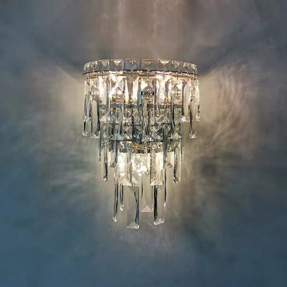 Modern Luxury Tiered Crystal Wall Lamp